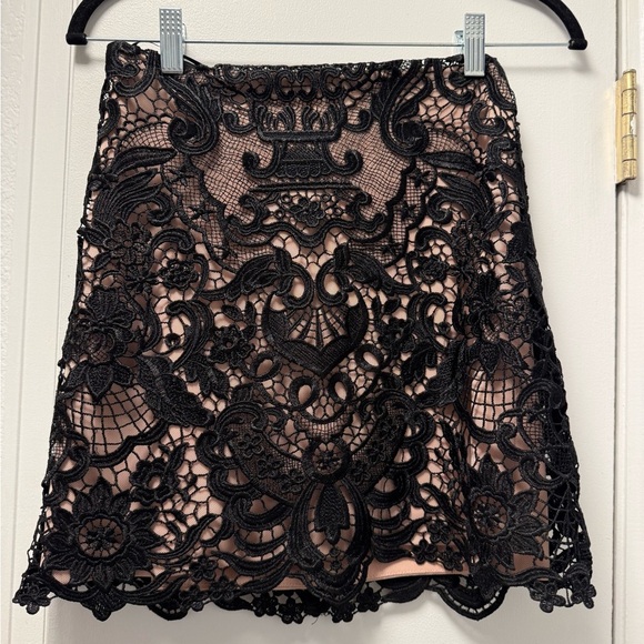 Bless’ed are the Meek Black Lace Mini Skirt- Size 2/Small - Picture 1 of 5